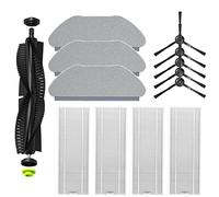 Doumneou Filtre à brosse latérale principale et chiffon de rechange pour aspirateur robot Qihoo 360 S10 X100 MAX