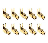 Doumneou Fourche à angle droit et poteau de liaison - Fiche type banane de 4 mm - Connecteur de fourche pour haut-parleur, alimentation et amplificateur (paquet de 10)