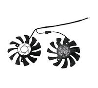 Doumneou HA8010H12F-Z 75MM 2Pin GTX1050Ti Refroidisseur GPU Double Ventilateur pour Geforce GTX 1050Ti GTX-1050-Ti-4GT-OC (2 PièCes)