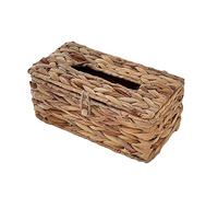 Doumneou Ins Boîte à mouchoirs en jacinthe d' tissée avec couvercle en rotin tissé Boîte de papier hygiénique Boîte de rangement