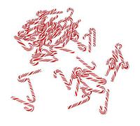 Doumneou Lot de 100 cannes à sucre d'orge de Noël miniatures faites à la main Rouge et blanc