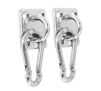 Doumneou Lot de 2 crochets muraux suspendus en U en acier inoxydable pour hamac, hamac, plaque métallique avec