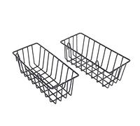Doumneou Lot de 2 paniers en de fer pour suspendre le panneau de grille murale, paniers de rangement muraux, étagères d'affichage de paniers à fixer au mur pour la cuisine,