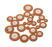 Doumneou Lot de 25 tampons de saxophone ténor en cuir professionnels Orange Sax Pads de remplacement pour instruments de musique à vent Pièces et accessoires