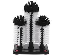Doumneou Lot de 3 brosses de lavage en verre avec ventouse pour bar, cuisine, verres à vin rouge, tasse