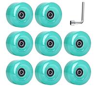 Doumneou Lot de 8 roues de patin à roulettes 82A pour intérieur/extérieur, 58 mm x 32 mm, roues de rechange en polyuréthane