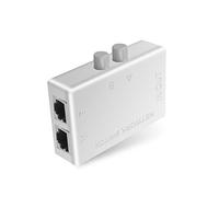 Doumneou Mini commutateur réseau RJ45 RJ-45 à 2 ports Commutateur de boîtier de réseau Ethernet Double port 2 voies Commutateur d'échange Adaptateur HUB