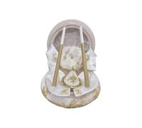 Dounia Mariage Coffret henné Luxe Le Coffret est composé : Un Coffret Un Coussin 1 Paire de Gants, 1 Paire de Chaussons, 1 Sachet henné, 1 Assiette 1 Couteau 2 Bougies, Blanc Dore