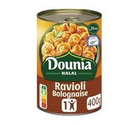 DOUNIA - Raviolis à la Bolognaise Halal Gourmands, Saveur Authentique et Texture Fondante (Boite 400g) - Le Lot De 4