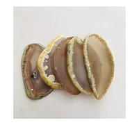 DOUPE Décoration de Cristaux de guérison 5pc Grosse Tranche d'agate Blanc Blanc de Quartz Cristal Poli