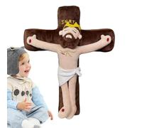 Doupée en peluche de Jésus - Poupée en peluche de Jésus en peluche | Doupée en peluche basée sur la foi - Jésus Christ Plush Toy avec une expression douce, don chrétien pour le baptême Première Commun