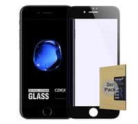 doupi 2X FullCover Protection Ecran pour iPhone 8 Plus / 7 Plus (5,5 Pouces), [Pack de 2] Prime Film en Verre Trempé 0.3mm 9H Ultra Résistant Protecteur, Couverture complète, Noir
