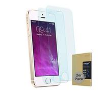 doupi 2X Protection Ecran pour iPhone SE 5S 5C 5, [Pack de 2] Prime Film en Verre Trempé 0.3mm 9H Ultra Résistant Protecteur