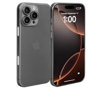 doupi Coque Ultra Fine Compatible avec iPhone 16 Pro Max (6,9 Pouces) - Finition Mate, Compatible avec la Recharge sans Fil, Coque de Protection Slim - Noir