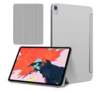 doupi Flip Cover pour iPad Pro 11 Pouces (2018), Smart Coque de Protection avec Fonction Sleep/Wake Up Protecteur Housse Étui à Rabat Magnétique Style Livre avec Support, Gris