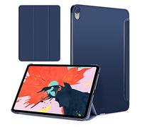 doupi Flip Cover pour iPad Pro 11 Pouces (2018), Smart Coque de Protection avec Fonction Sleep/Wake Up Protecteur Housse Étui à Rabat Magnétique Style Livre avec Support, Bleu