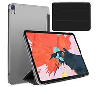 doupi Flip Cover pour iPad Pro 12,9 Pouces (2018), Smart Coque de Protection avec Fonction Sleep/Wake Up Protecteur Housse Étui à Rabat Magnétique Style Livre avec Support, Noir