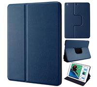 doupi Flip Cover pour iPad Pro 9,7 Pouces, Smart Coque de Protection avec Fonction Sleep/Wake Up Protecteur Housse Étui à Rabat Magnétique Style Livre avec Support, Bleu foncé