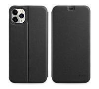 doupi Flip Cover pour iPhone 11 Pro Max (6,5 Pouces), Étui à Rabat Magnétique Coque Style Livre Protection Housse avec Support, Noir