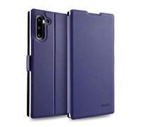 doupi Flip Cover pour Samsung Galaxy Note 10, Étui à Rabat Magnétique Coque Style Livre Protection Housse avec Support, Bleu foncé
