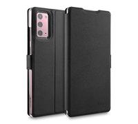 doupi Flip Cover pour Samsung Galaxy Note 20, Étui à Rabat Magnétique Coque Style Livre Protection Housse avec Support, Noir