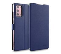 doupi Flip Cover pour Samsung Galaxy Note 20, Étui à Rabat Magnétique Coque Style Livre Protection Housse avec Support, Bleu foncé