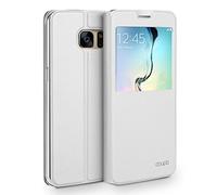 doupi Flip Cover pour Samsung Note 5, Étui à Rabat Magnétique Coque Style Livre Protection Housse avec Support, Blanc