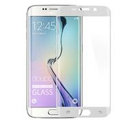 doupi FullCover Protection Ecran pour Samsung Galaxy S6 Edge Plus, Prime Film en Verre Trempé 0.3mm 9H Ultra Résistant Protecteur, Couverture complète, Blanc