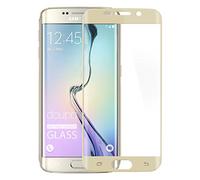 doupi FullCover Protection Ecran pour Samsung Galaxy S6 Edge, Prime Film en Verre Trempé 0.3mm 9H Ultra Résistant Protecteur, Couverture complète, Or