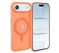 doupi pour iPhone 17 Air Coque Compatible MagSafe, Étui Téléphone Magnétique Ultra Fin, Coque Protectrice Mate Semi-Transparente avec Protection Caméra, Étui Magnétique Super Slim, Orange