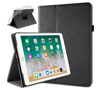 doupi Rotatif Housse pour iPad 2017/2018, Deluxe 360 Degrés Smart Coque de Protection Simili Cuir Coque Cover et Case, Noir