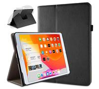 doupi Rotatif Housse pour iPad 2020 (8. Gen.), iPad 2019 (7. Gen.) 10,2 Pouces, Deluxe 360 Degrés Smart Coque de Protection Simili Cuir Coque Cover et Case, Noir