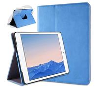 doupi Rotatif Housse pour iPad Mini 1 2 3, Deluxe 360 Degrés Smart Coque de Protection Simili Cuir Coque Cover et Case, Bleu