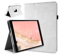 doupi Rotatif Housse pour iPad Pro (10,5 Pouces) & iPad Air 3 (2019), Deluxe 360 Degrés Smart Coque de Protection Simili Cuir Coque Cover et Case, Blanc