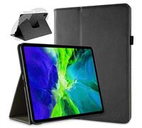 doupi Rotatif Housse pour iPad Pro 11 Pouces 2020, 2021, Deluxe 360 Degrés Smart Coque de Protection Simili Cuir Coque Cover et Case, Noir