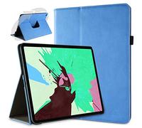 doupi Rotatif Housse pour iPad Pro 12,9 Pouces (2018), Deluxe 360 Degrés Smart Coque de Protection Simili Cuir Coque Cover et Case, Bleu