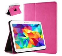 doupi Rotatif Housse pour Samsung Galaxy Tab 4 (10,1 pouces), Deluxe 360 Degrés Smart Coque de Protection Simili Cuir Coque Cover et Case, rose