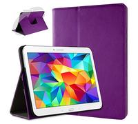 doupi Rotatif Housse pour Samsung Galaxy Tab 4 (10,1 Pouces), Deluxe 360 Degrés Smart Coque de Protection Simili Cuir Coque Cover et Case, Violet