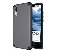 doupi Ultra Armor Coque pour Huawei P20, Design Bumper Cover Case Housse de Protection, Gris