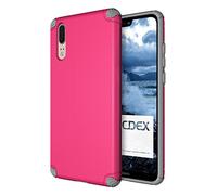 doupi Ultra Armor Coque pour Huawei P20, Design Bumper Cover Case Housse de Protection, Rose