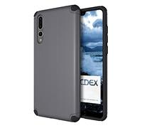 doupi Ultra Armor Coque pour Huawei P20 Pro, Design Bumper Cover Case Housse de Protection, Gris