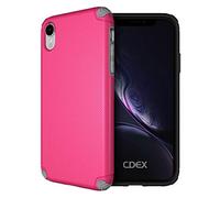 doupi Ultra Armor Coque pour iPhone XR (iPhone 10r) 6,1 Pouces, [Chargeur sans Fil Pris en Charge] Design Housse de Protection Bumper Case Cover, Rose