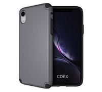doupi Ultra Armor Coque pour iPhone XR (iPhone 10r) 6,1 Pouces, [Chargeur sans Fil Pris en Charge] Design Housse de Protection Bumper Case Cover, Gris
