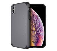 doupi Ultra Armor Coque pour iPhone XS (iPhone 10s) 5,8 Pouces, [Chargeur sans Fil Pris en Charge] Design Housse de Protection Bumper Case Cover, Gris