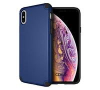 doupi Ultra Armor Coque pour iPhone XS (iPhone 10s) 5,8 Pouces, [Chargeur sans Fil Pris en Charge] Design Housse de Protection Bumper Case Cover, Bleu