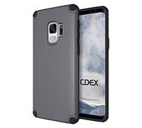 doupi Ultra Armor Coque pour Samsung Galaxy S9, Design Bumper Cover Case Housse de Protection, Gris