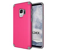 doupi Ultra Armor Coque pour Samsung Galaxy S9, Design Bumper Cover Case Housse de Protection, Rose