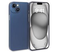 doupi Ultra Slim Coque compatibel avec iPhone 15 (6,1 Pouces) - Finition Mate, Recharge sans Fil, Protection Cove, Bleu
