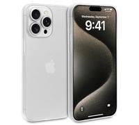 doupi Ultra Slim Coque compatibel avec iPhone 15 Pro Max (6,7 Pouces) - Finition Mate, Recharge sans Fil, Protection Cove, Blanc