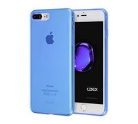 doupi UltraSlim AllClear Case iPhone 8 Plus / 7 Plus (5,5 Pouces) Ultra Mince et Ultra léger Bumper Cover Housse de Protection, Bleu